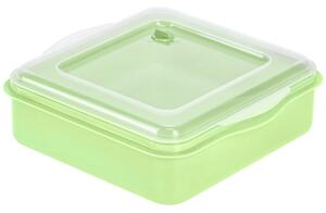 Elasto REuse Återanvändbar matlåda Takao; 2000ml, 22x21x7 cm (LxBxH); Transparent/Grön; Kvadratisk; 25 Styck / Förpackning
