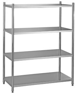 PULSIVA Hyllsystem Profi II stängda hyllor; 120x155x60 cm (BxHxD); Silverfärg