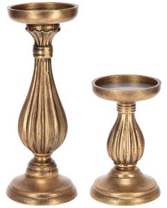 Set med ljusstakar Thandi 2 delar; 10.8x28 cm (ØxH); Guldfärg
