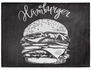 ERWIN M. Bordstablett Tenoris Burger; 33x45 cm (BxL); Svart; 4 Styck / Förpackning