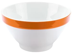 PULSIVA Skål Multi-Color; 44cl, 13.8x5.5 cm (ØxH); Vit/Orange; 6 Styck / Förpackning