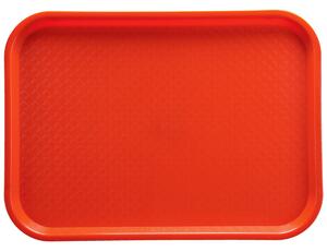 PULSIVA Bricka Disk; 40.4x29.4x2.15 cm (LxBxH); Röd; Rektangulär; 6 Styck / Förpackning