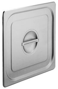 PULSIVA Kantinlock GN 2/3 Profi utan urtag för sked 2/3; Storlek GN 2/3, 35.5x32.7 cm (LxB); Stålgrå