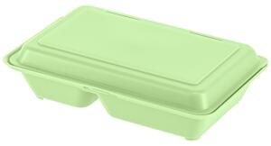 Elasto REuse Återanvändbar matlåda Yari medium; 800ml, 15.7x24.6x6.1 cm (LxBxH); Grön; Rektangulär; 25 Styck / Förpackning