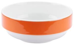 PULSIVA Skål Multi-Color; 30.2cl, 12.3x5.2 cm (ØxH); Vit/Orange; 6 Styck / Förpackning
