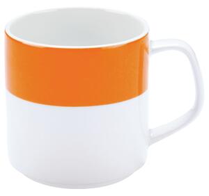PULSIVA Mugg Multi-Color; 24.5cl, 6x7.8 cm (ØxH); Vit/Orange; Rund; 6 Styck / Förpackning
