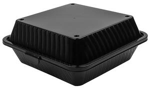 Contacto Återanvändbar matlåda Eco-Takeout® 1 fack; 23x23.5x9.5 cm (LxBxH); Svart; Kvadratisk; 12 Styck / Förpackning