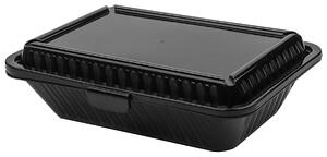 Contacto Återanvändbar matlåda Eco-Takeout® 1 fack; 23.5x17x7 cm (LxBxH); Svart; Rektangulär; 12 Styck / Förpackning