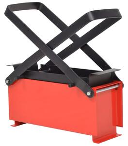 Brikettpress i stål för papper 34x14x14 cm svart och röd