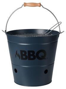 ProGarden Eldhink med grill BBQ 26 cm matt blå