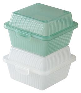 Contacto Återanvändbar hamburgerlåda Eco-Takeout®; 12.1x12.1x8.3 cm (LxBxH); Grön; Kvadratisk; 24 Styck / Förpackning
