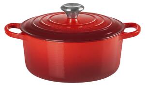 Le Creuset Gjutjärnsgryta Signature rund 24 cm; 4.2l, 24x17.2 cm (ØxH); Mörkröd; Rund