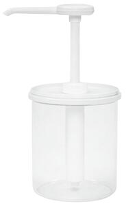 Schneider Pumpdispenser rund; 1l, 17x25 cm (ØxH); Vit/Transparent