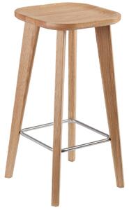 VEGA Barpall Toronto; 46x46x65 cm (BxDxH); Sits Ek/Natur, Ram Ek; 2 Styck / Förpackning