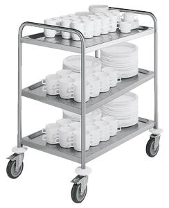 VEGA Serveringsvagn Serve 3BM; 83x53x93.3 cm (BxDxH); Silverfärg