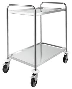 VEGA Serveringsvagn Serve 2BM; 83x53x93.3 cm (BxDxH); Silverfärg