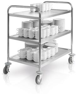 PULSIVA Serveringsvagn Elementary 3BM; 89x54x93 cm (BxDxH); Silverfärg