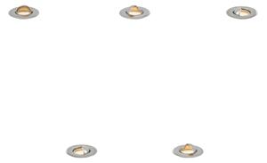 Set med 5 moderna markspotlights aluminium inkl. LED IP67 - Linsey