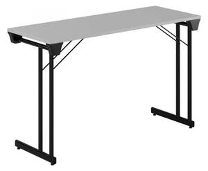 Kongress Style, svart stativ, grå bordsskiva 120x45cm