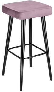 VEGA Barpall Tonda; 40x40x79 cm (BxDxH); Sits Rosa, Ram Svart; 2 Styck / Förpackning