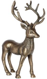 VEGA Dekorativ hjort Deer S; 14x28x17.75 cm (BxHxD); Guldfärg