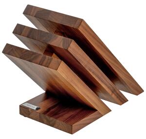 VEGA Knivblock Dante; 23.5x12.5x21 cm (LxBxH); Valnöt natur