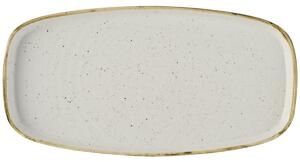 Churchill Fat Stonecast Barley White med kant; 30x15.4x2 cm (LxBxH); Vit/Brun; Rektangulär; 6 Styck / Förpackning