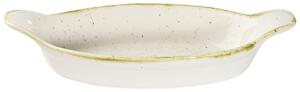 Churchill Panna Stonecast Barley White oval; 0.255l, 20.5x11.3 cm (LxB); Vit/Brun; Oval; 6 Styck / Förpackning