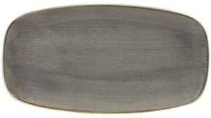 Churchill Chefs Oblong fat Stonecast Peppercorn; 35.5x18.9 cm (LxB); Grå/Brun; Rektangulär; 6 Styck / Förpackning