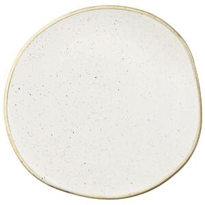 Churchill Tallrik Stonecast Barley White asymmetrisk; 18.6 cm (B); Vit/Brun; Asymmetrisk; 12 Styck / Förpackning