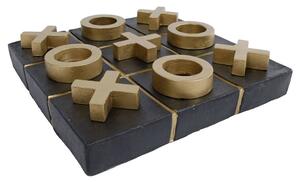 Gifts Amsterdam Skulptur Noughts and Crosses konststen svart och guld