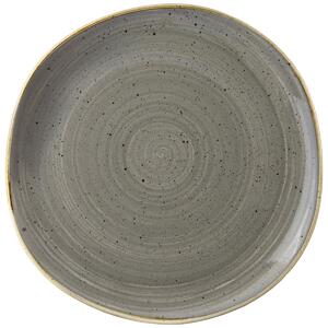 Churchill Tallrik Stonecast Peppercorn asymmetrisk; 26.4 cm (B); Grå/Brun; Asymmetrisk; 12 Styck / Förpackning