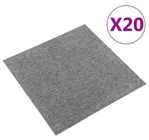 Textilplattor 20 st 5 m² 50x50 cm grå