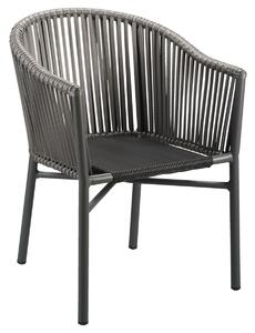 PULSIVA Loungestol Delight; 56x60x77 cm (BxDxH); Sits Antracit, Ram Grå; 2 Styck / Förpackning