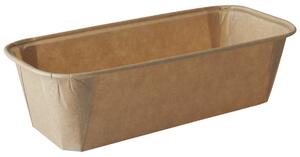 PAPSTAR Bakform Pure rektangulär; 0.167l, 6.5x11x4 cm (LxBxH); Brun; Rektangulär; 800 Styck / Förpackning