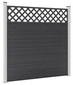 WPC-staketpaneler 5 fyrkantiga 872x185 cm grå