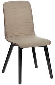 PULSIVA Stol Charlie; 43x57x89 cm (BxDxH); Sits Gråbrun, Ram Svart; 2 Styck / Förpackning