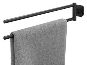 TIGER Carv handduksställ med 2 armar, svart; 45.9x7.9x45.9 cm (LxHxD); Svart