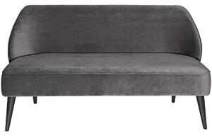 VEGA Soffa 3-sits Lasse sammet; 155x60x82 cm (BxDxH); Sits Gråbrun