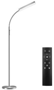 Tectake 405205 golvlampa prisma led, 5 ljuslägen, 12 w, dimbar - silver