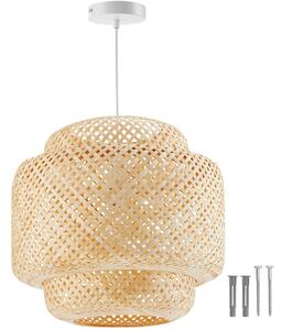 Tectake 405208 taklampa lignea lux av bambu, i boho-stil, 40w - brun