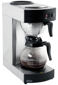 VEGA Kaffebryggare; 1.8l, 19.5x43.2x36.5 cm (BxHxD); Svart/Silverfärg