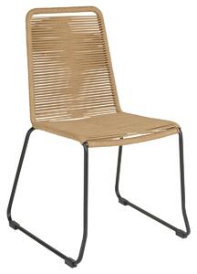 VEGA Stol Filea utan armstöd; 58x56x87 cm (BxDxH); Sits Beige, Ram Svart; 4 Styck / Förpackning