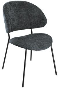 VEGA Stol Lindo Boucle; 55x65x85 cm (BxDxH); Sits Svart, Ram Svart