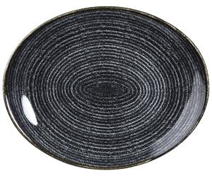 Churchill Tallrik Studio Prints Charcoal Black oval coupe; 27x22.9 cm (LxB); Svart; Oval; 12 Styck / Förpackning