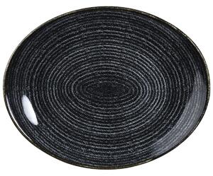 Churchill Tallrik Studio Prints Charcoal Black oval coupe; 31.7x25.5 cm (LxB); Svart; Oval; 12 Styck / Förpackning