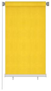 Rullgardin utomhus 80x140 cm gul HDPE - Gul