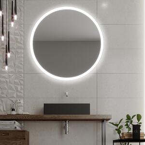 Rund spegel med LED-belysning C1