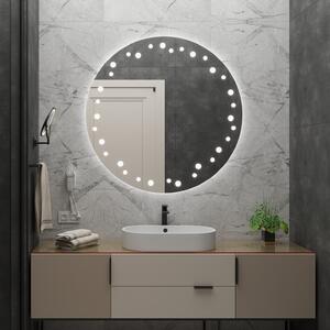 Rund spegel med LED-belysning C10