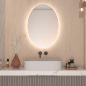 Oval spegel med LED-belysning A12
